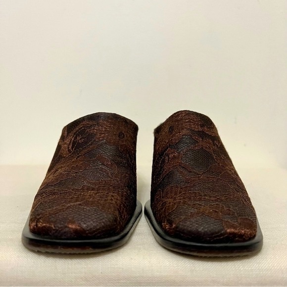 Art Effects Brown Lace Mules - Picture 3 of 9